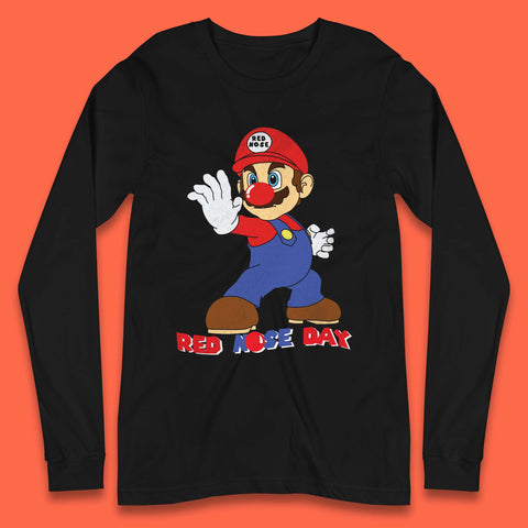 Red Nose Day Super Mario Long Sleeve T-Shirt