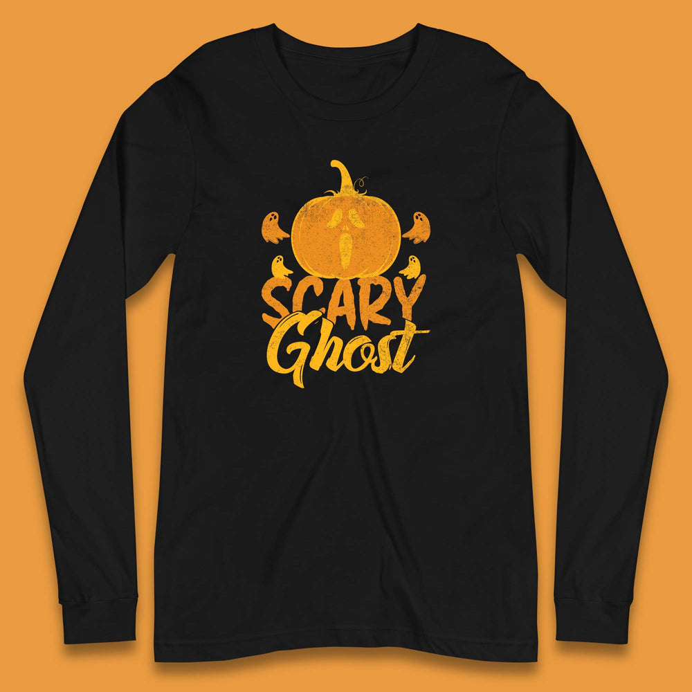 Scary Ghost Halloween Scream Ghost Face Horror Scary Pumpkin Ghostface Long Sleeve T Shirt