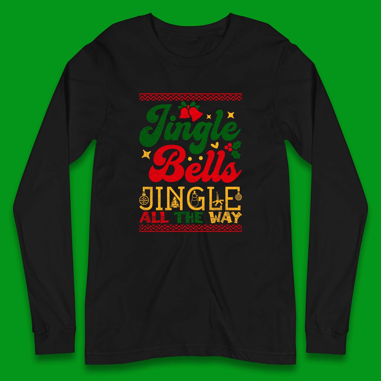 jingle bell christmas long sleeve t shirt