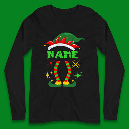 Personalised Elf Christmas Long Sleeve T-Shirt
