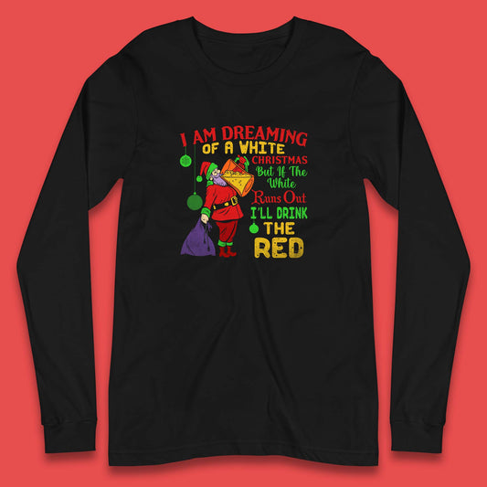 santa claus drinking long sleeve t shirt