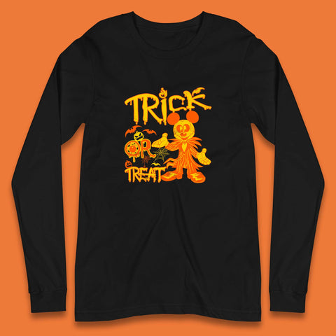 Trick Or Treat Disney Halloween Mickey Jack Skellington The Nightmare Before Christmas Disneyland Long Sleeve T Shirt
