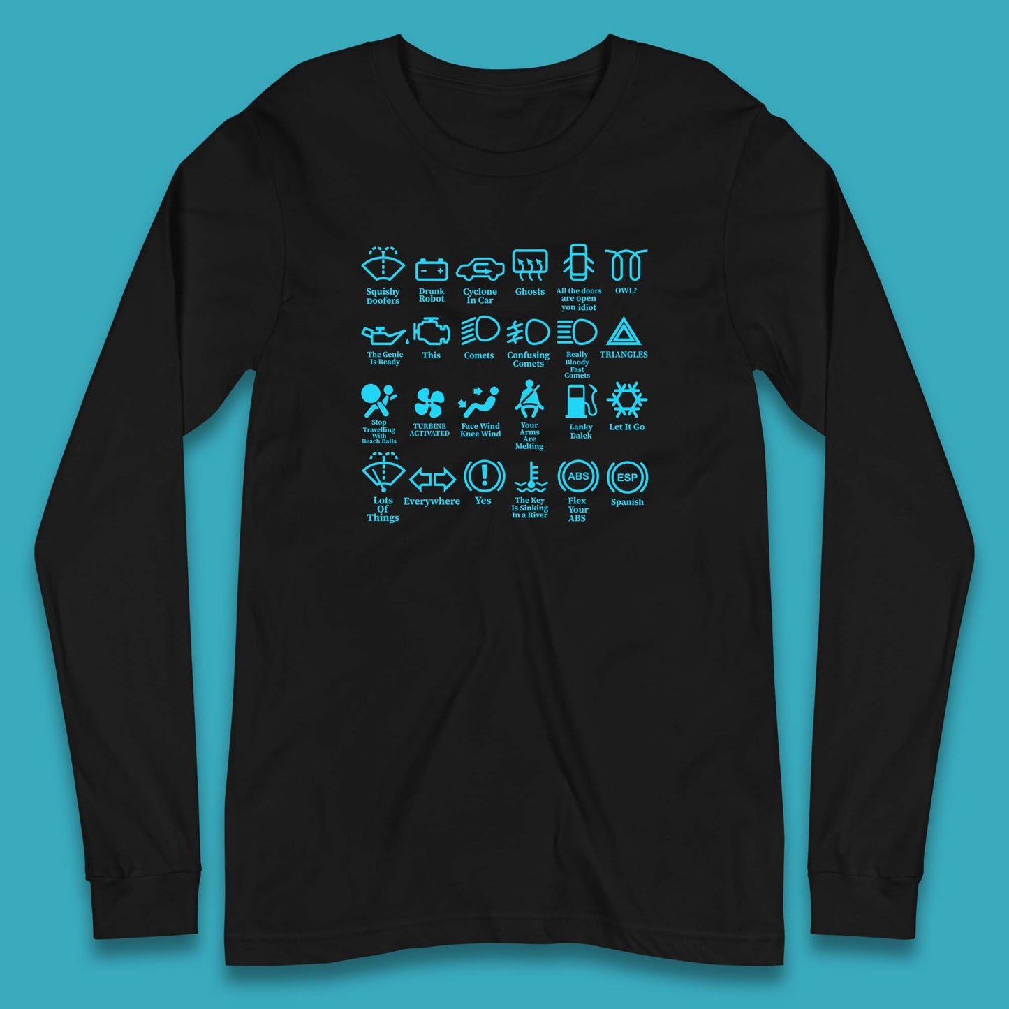 Warning Signs 101 Funny Racing Auto Mechanic Manual Shifting Funny Driving Long Sleeve T Shirt