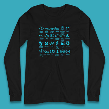 Warning Signs 101 Funny Racing Auto Mechanic Manual Shifting Funny Driving Long Sleeve T Shirt