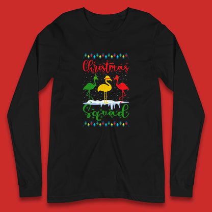 flamingos christmas long sleeve t shirt