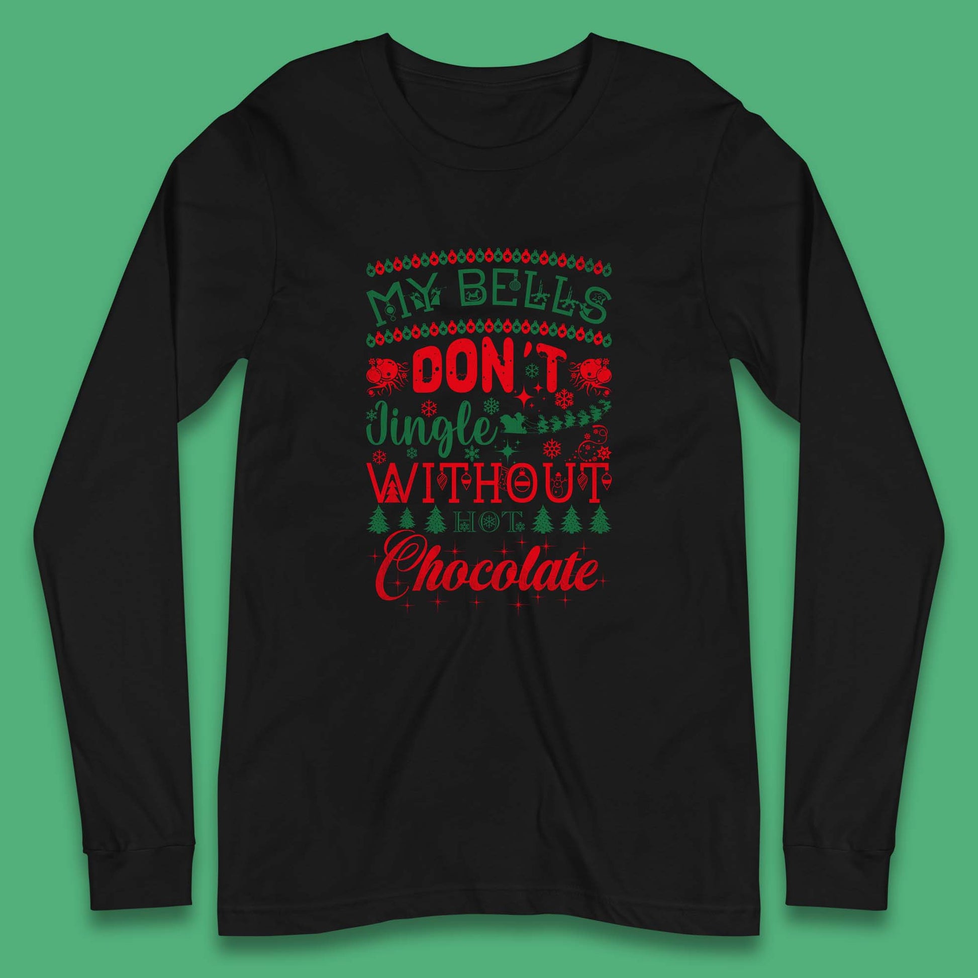 funny christmas chocolate long sleeve t shirt