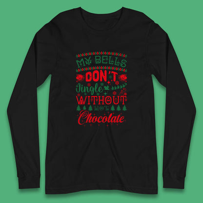 funny christmas chocolate long sleeve t shirt