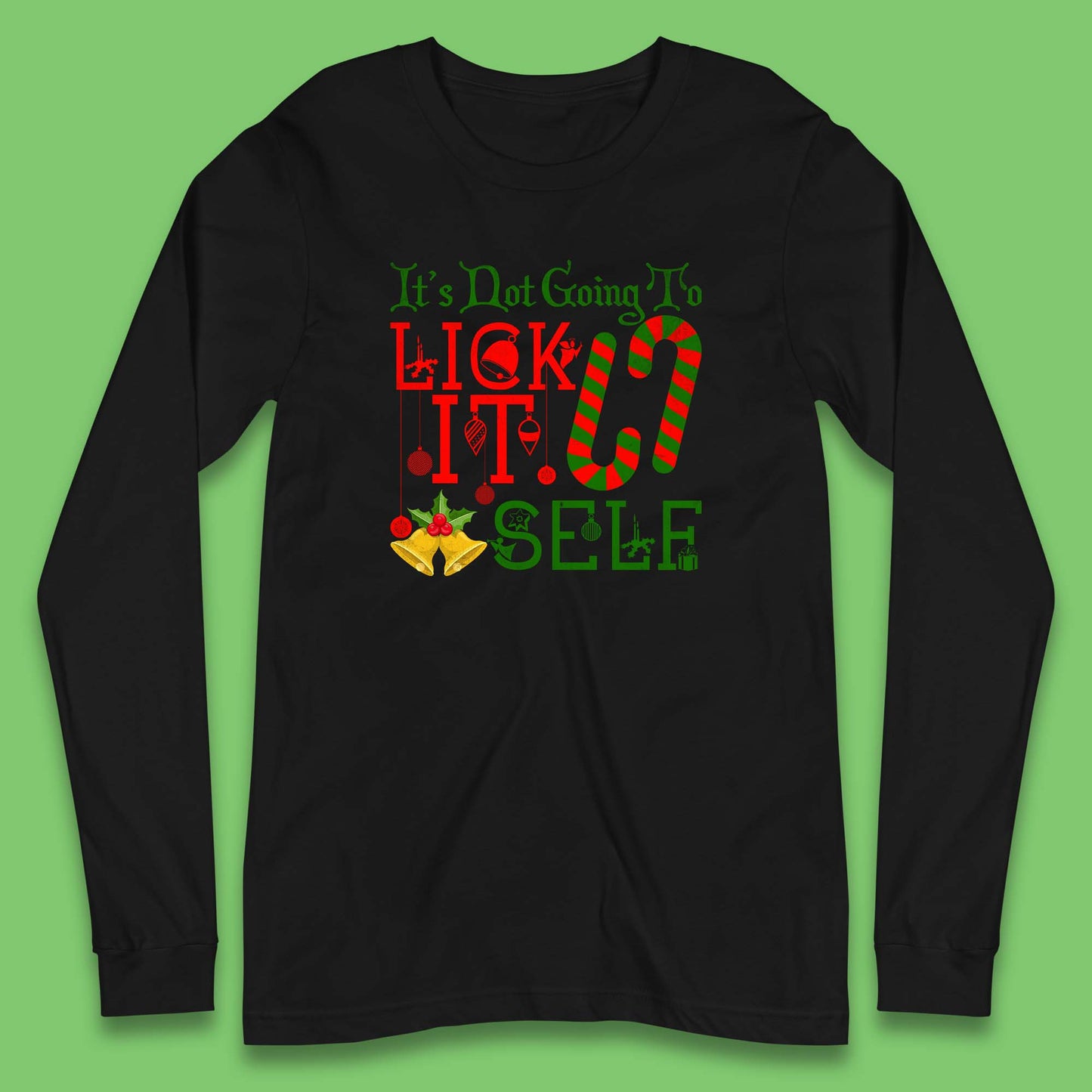 funny christmas candy cane long sleeve t shirt