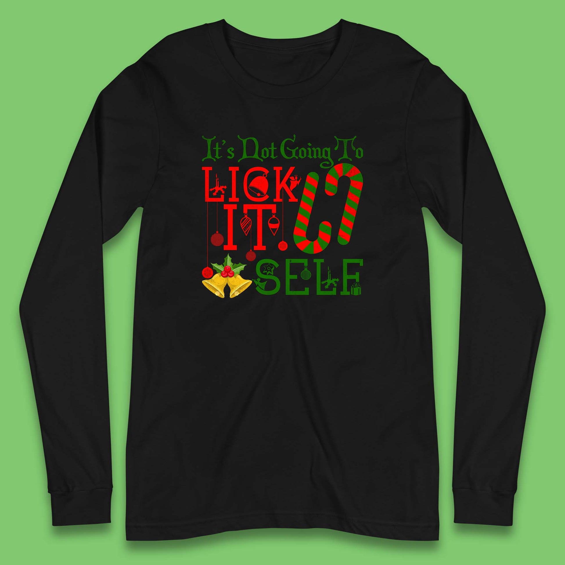 funny christmas candy cane long sleeve t shirt