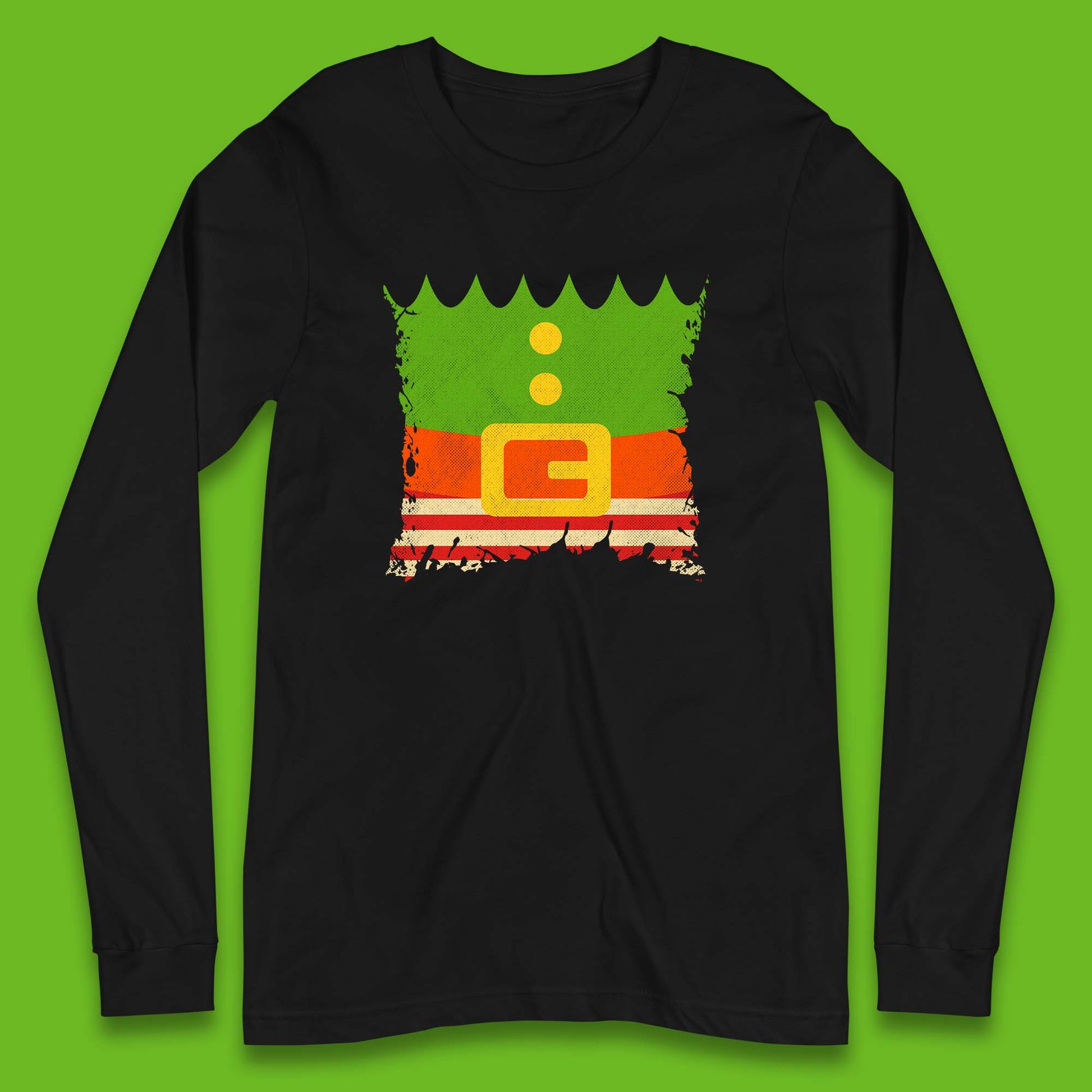 christmas santa claus dress long sleeve t shirt