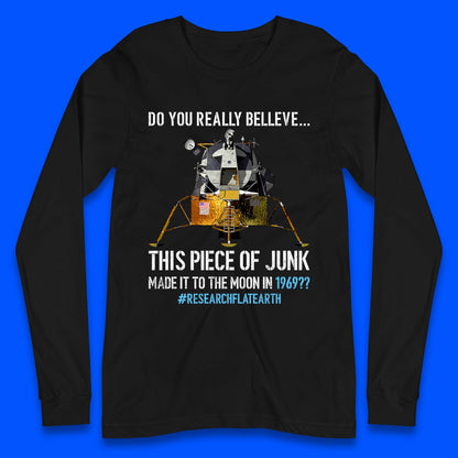 Research Flat Earth Long Sleeve T-Shirt