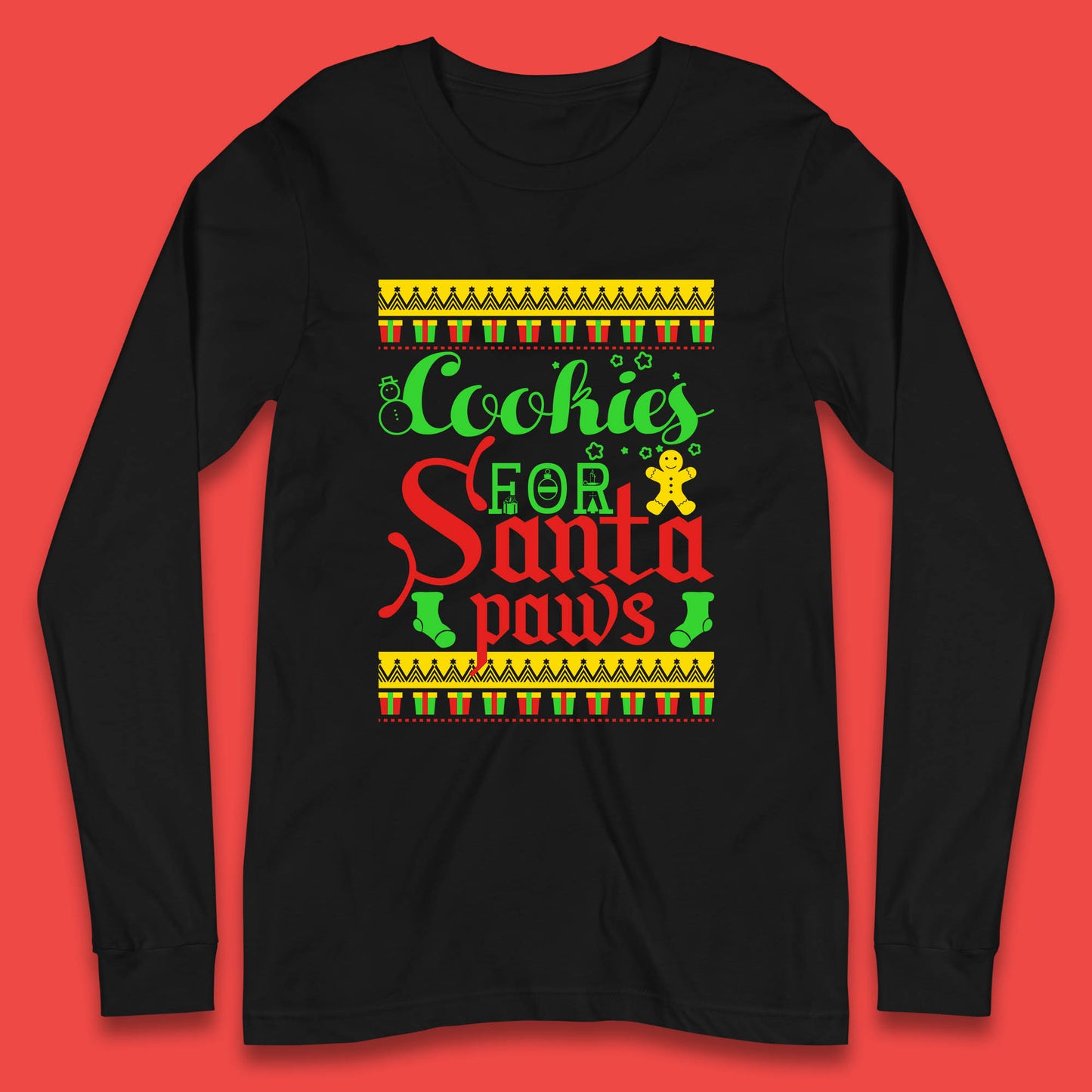 christmas cookies for santa paws t shirt