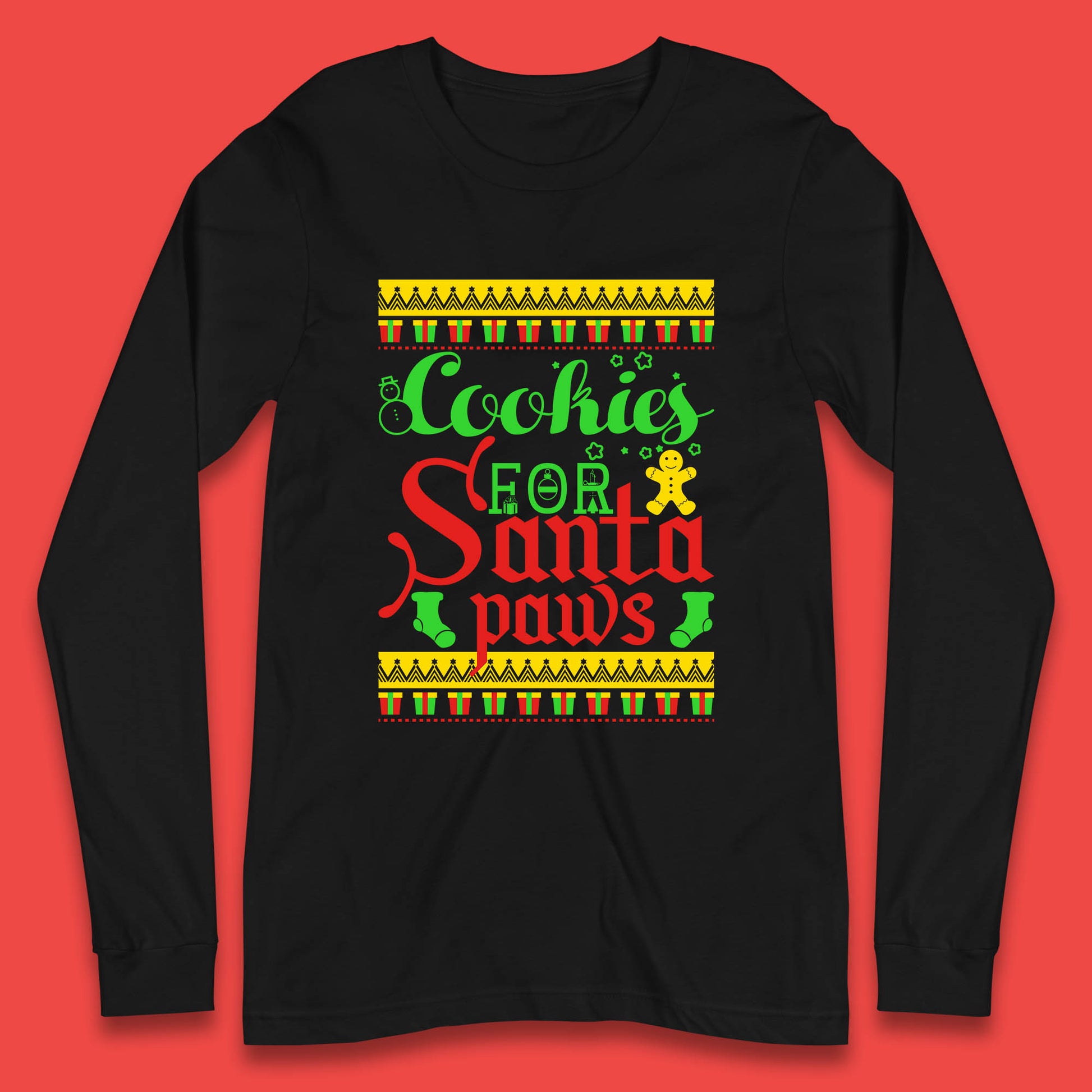 christmas cookies for santa paws t shirt