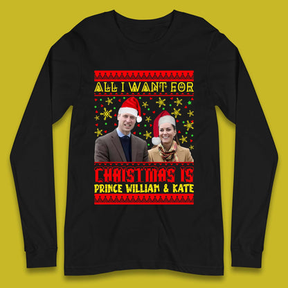 Prince William & Kate Christmas Long Sleeve T-Shirt