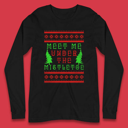 mistletoe christmas long sleeve t shirt