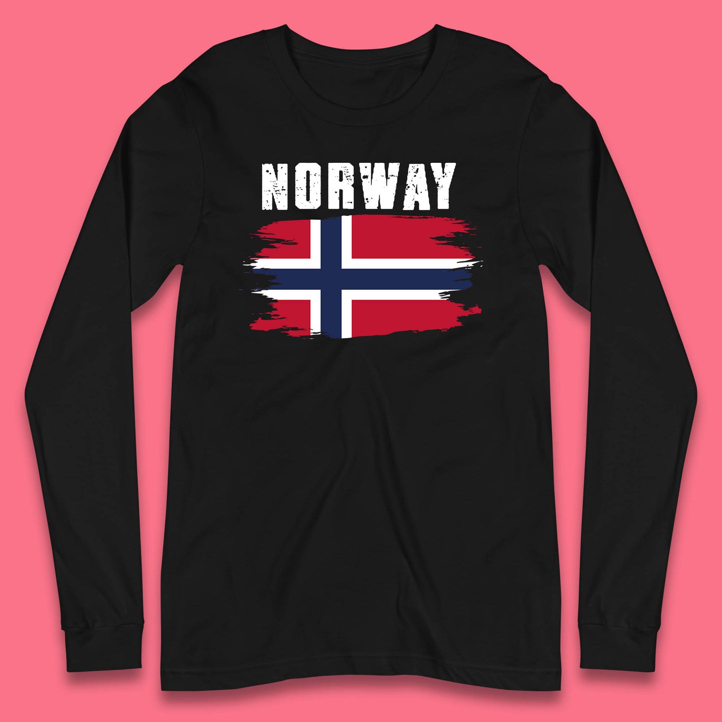 Distressed Norway Flag Kingdom Of Norway Patriotic Norwegian Flag Long Sleeve T Shirt