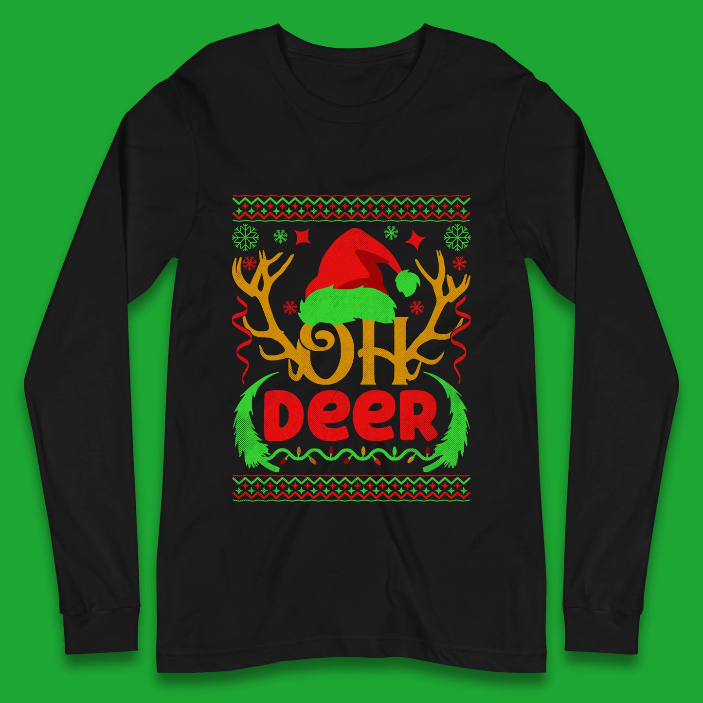 deer antlers christmas long sleeve t shirt