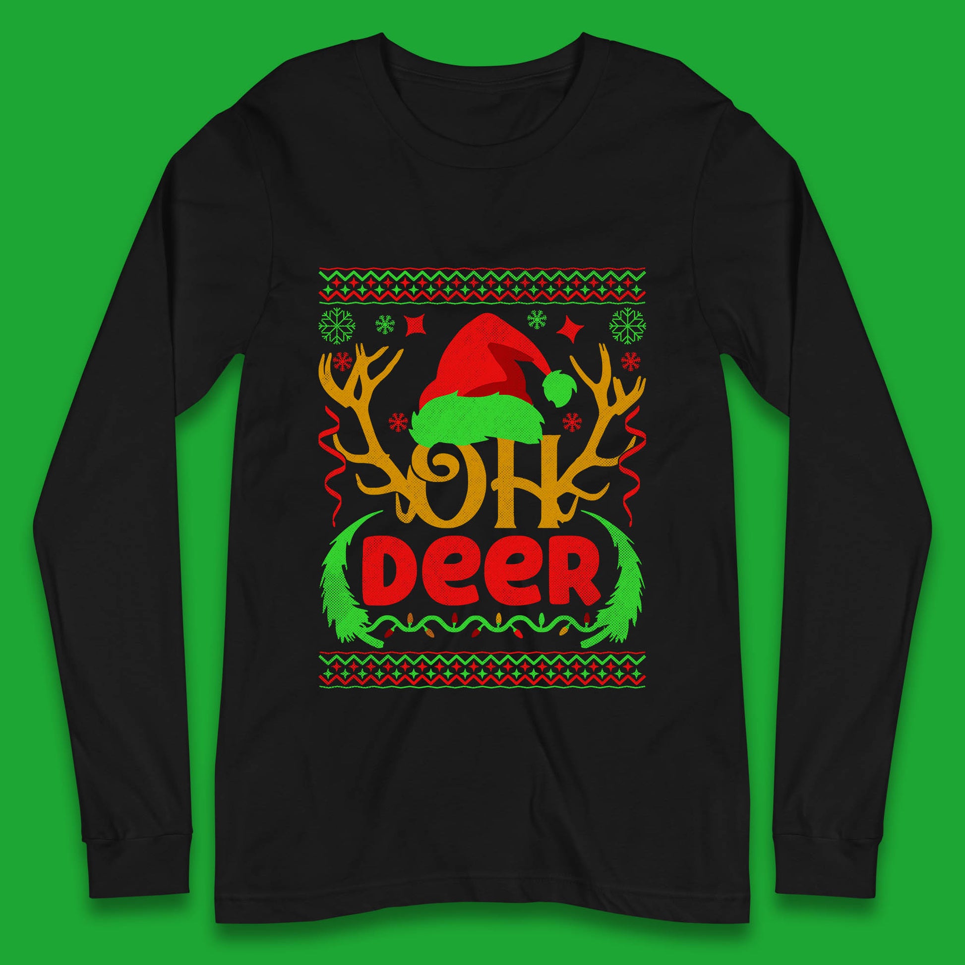 deer antlers christmas long sleeve t shirt