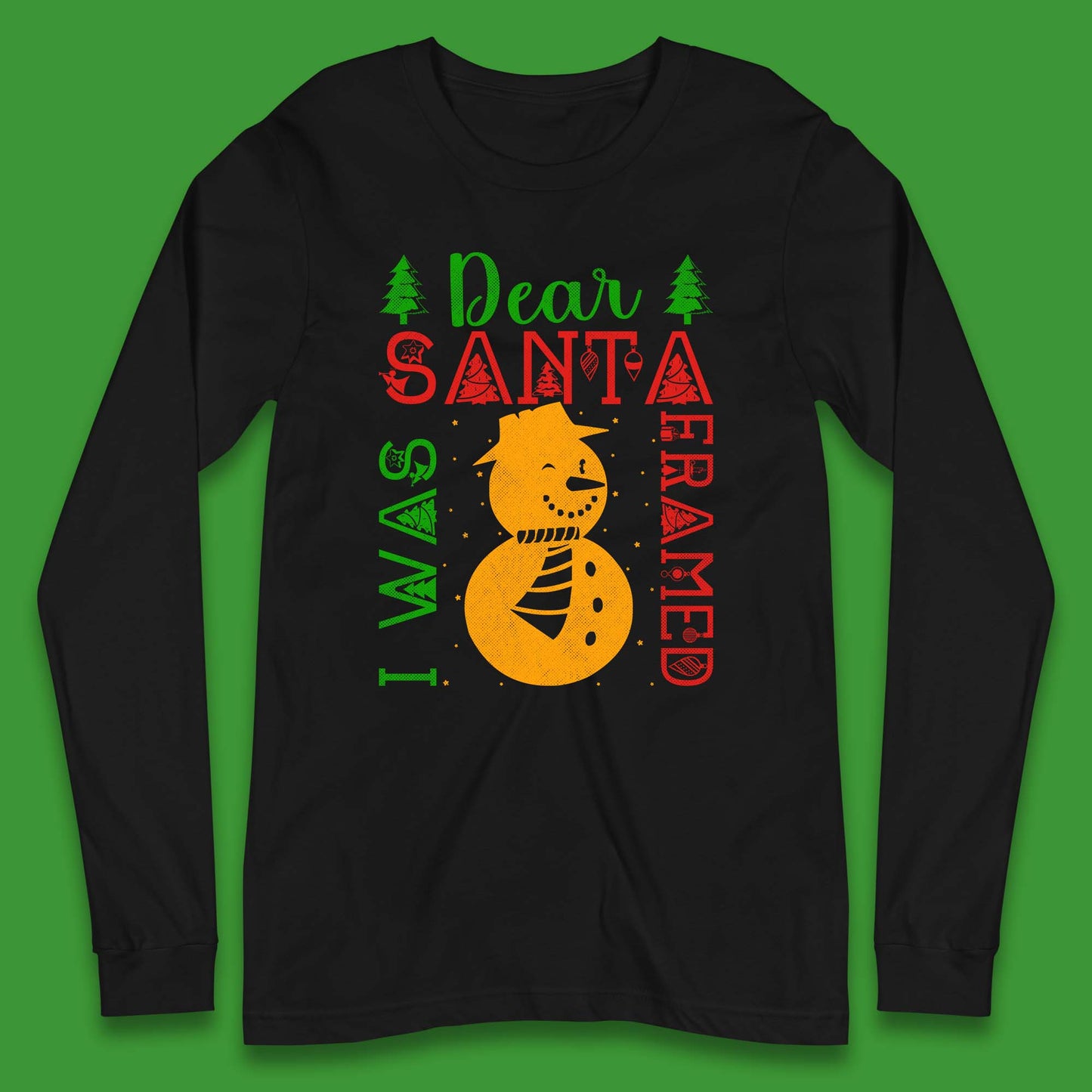 snowman christmas long sleeve t shirt