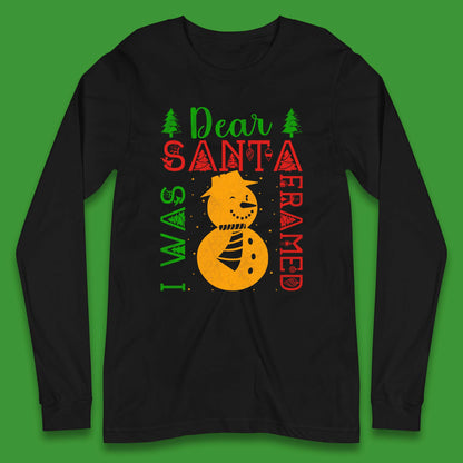 snowman christmas long sleeve t shirt