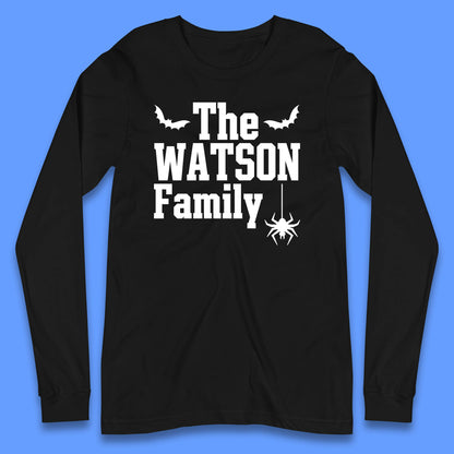 Personalised Halloween Family Your Name Horror Scary Spooky Matching Costume Long Sleeve T Shirt