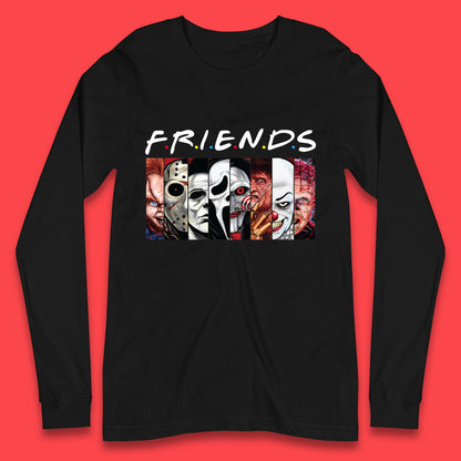 Halloween Friends Horror Movie Characters Killers Scary Friends Long Sleeve T Shirt