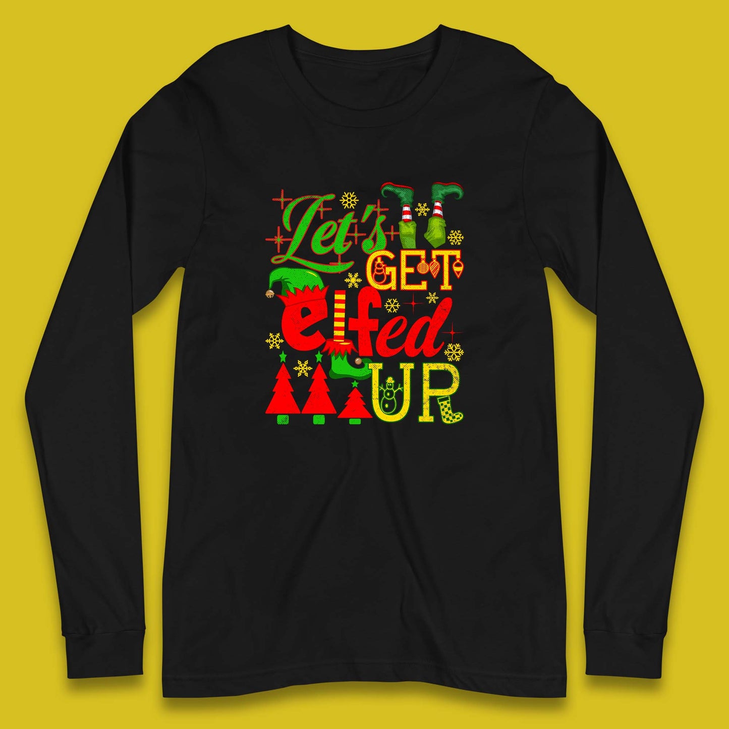 christmas elf long sleeve t shirt