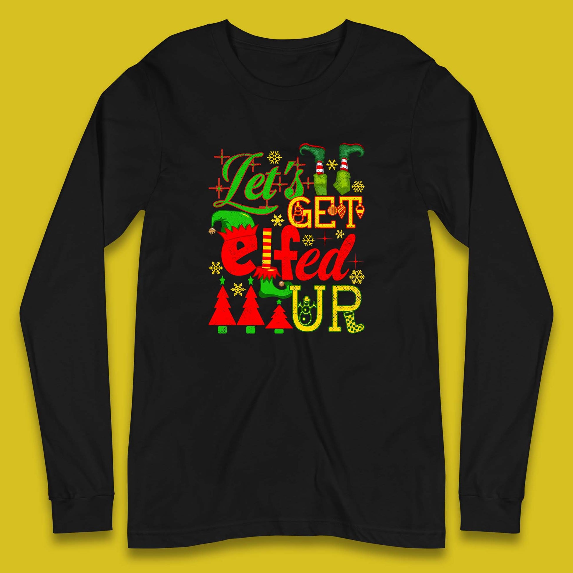 christmas elf long sleeve t shirt