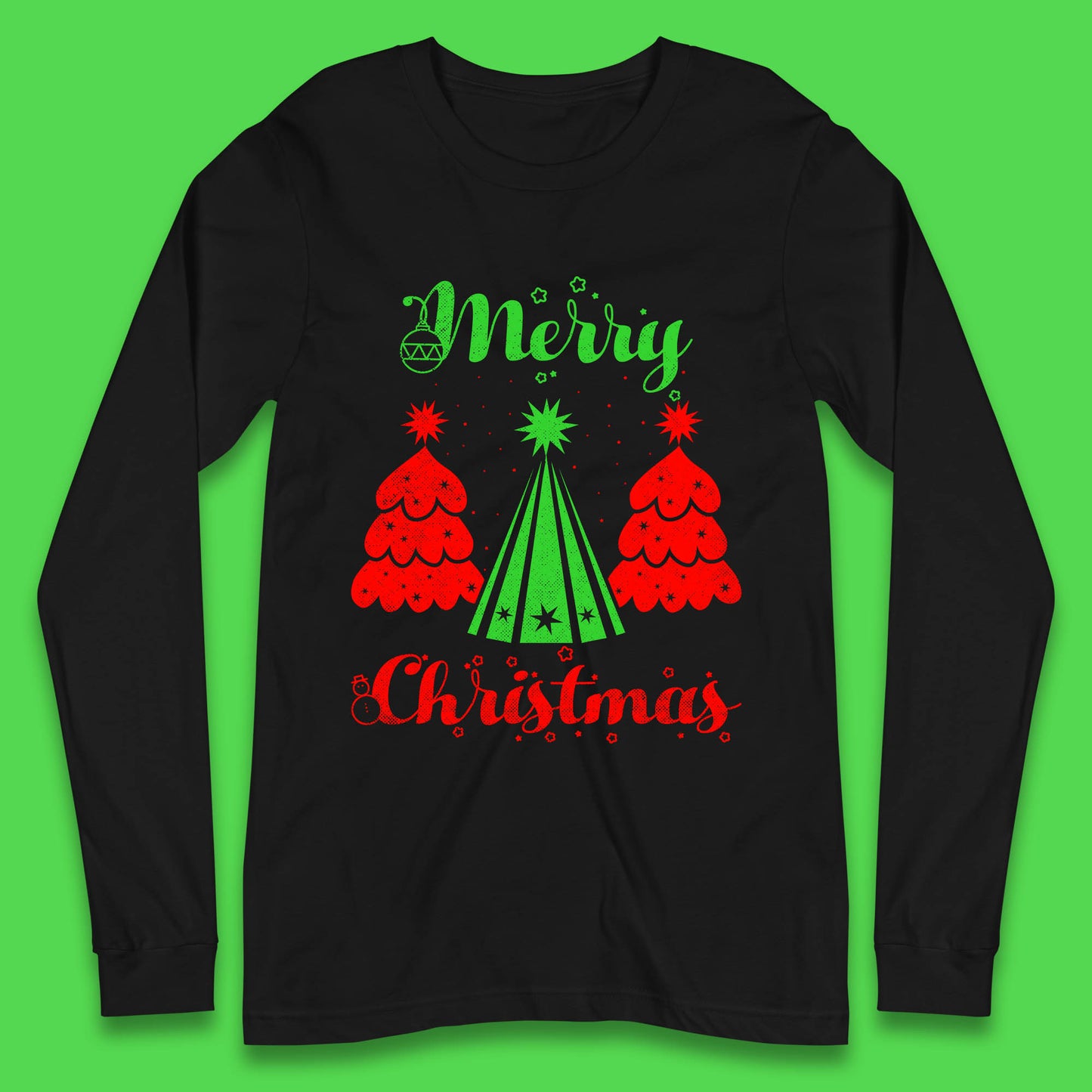 merry christmas tree long sleeve t shirt