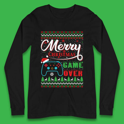 Merry Christmas Game Over Long Sleeve T-Shirt