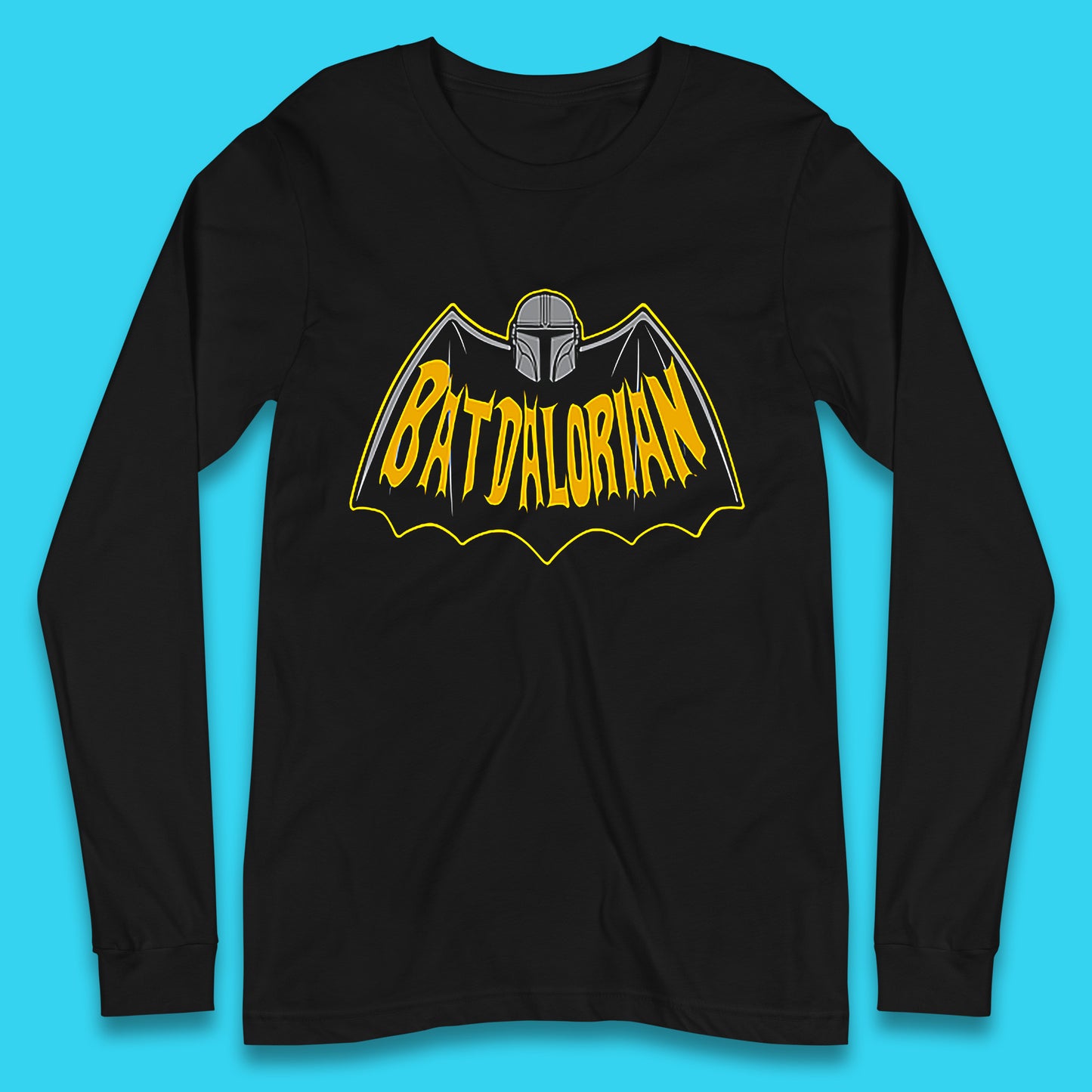 Batdalorian Star Wars The Mandalorian Or Mando X Batman Parody Fictional Characters Long Sleeve T Shirt