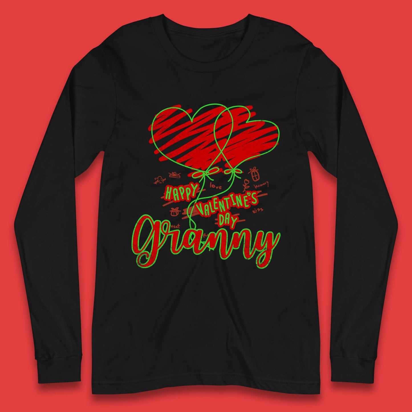 Happy Valentine's Day Granny Long Sleeve T-Shirt