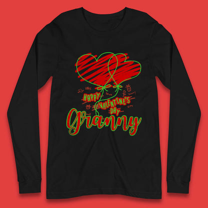 Happy Valentine's Day Granny Long Sleeve T-Shirt