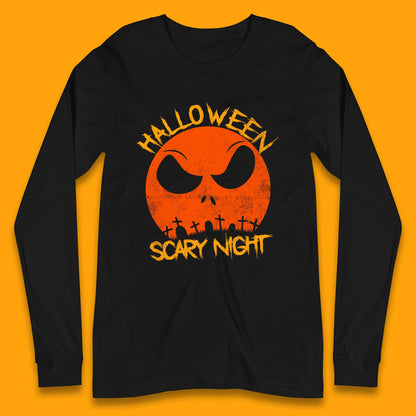 jack skellington face long sleeve t shirt