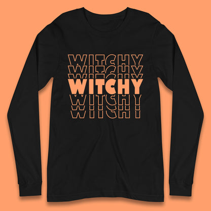 Witchy Halloween Witches Spooky Witch Vibes Witchy Aesthetic Halloween Party Long Sleeve T Shirt