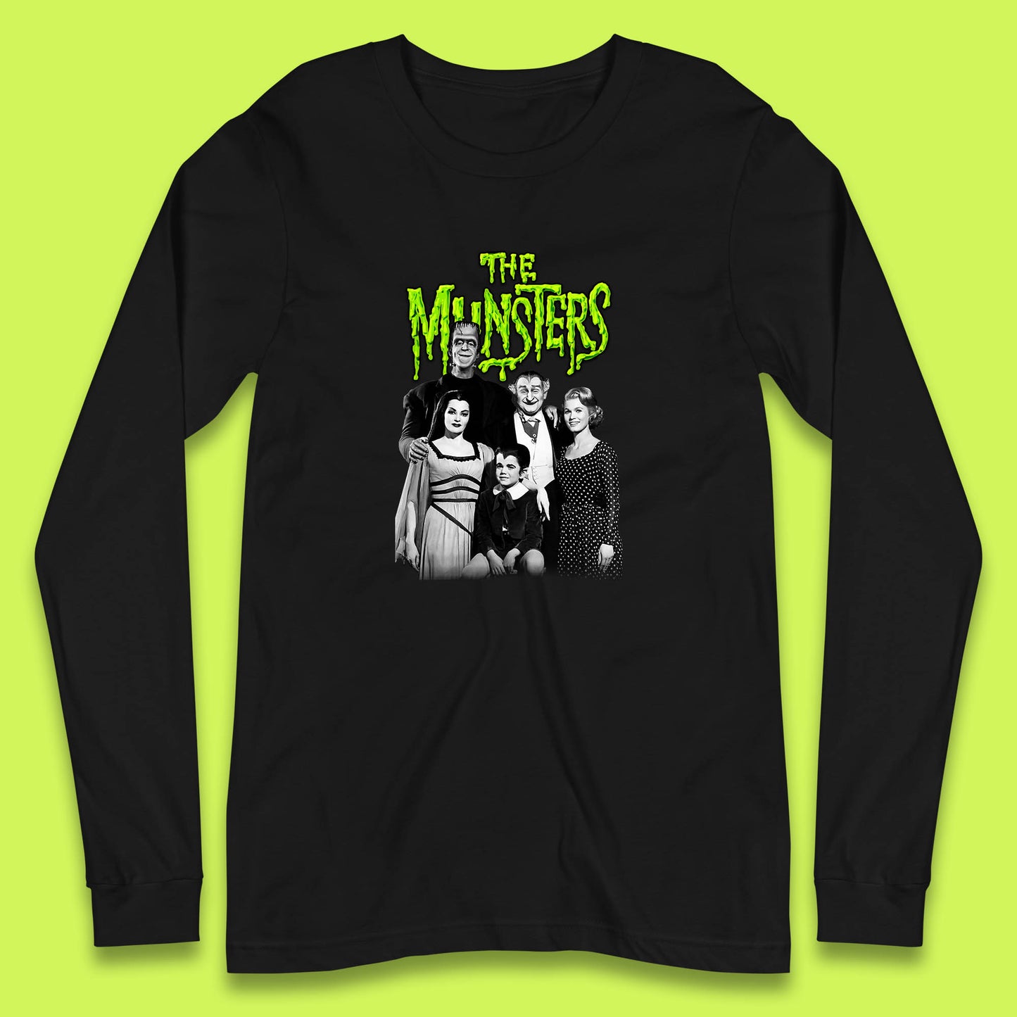 Vintage The Munsters Family TV Series Halloween Frankenstein Horror Scary Long Sleeve T Shirt