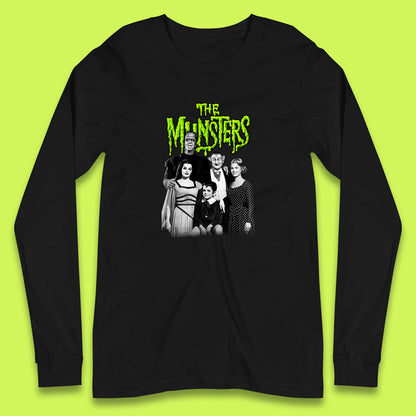 Vintage The Munsters Family TV Series Halloween Frankenstein Horror Scary Long Sleeve T Shirt