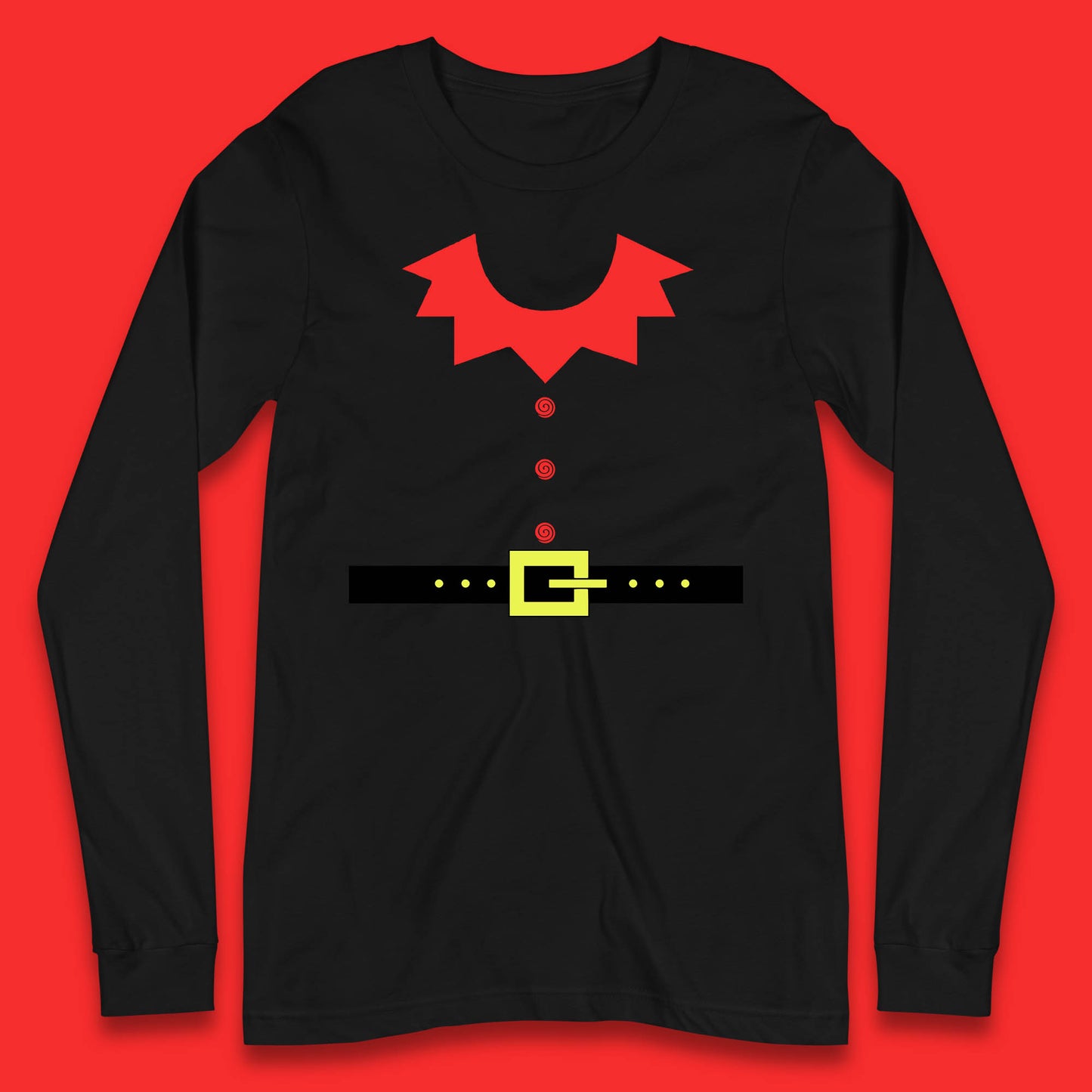 christmas elf costume long sleeve t shirt