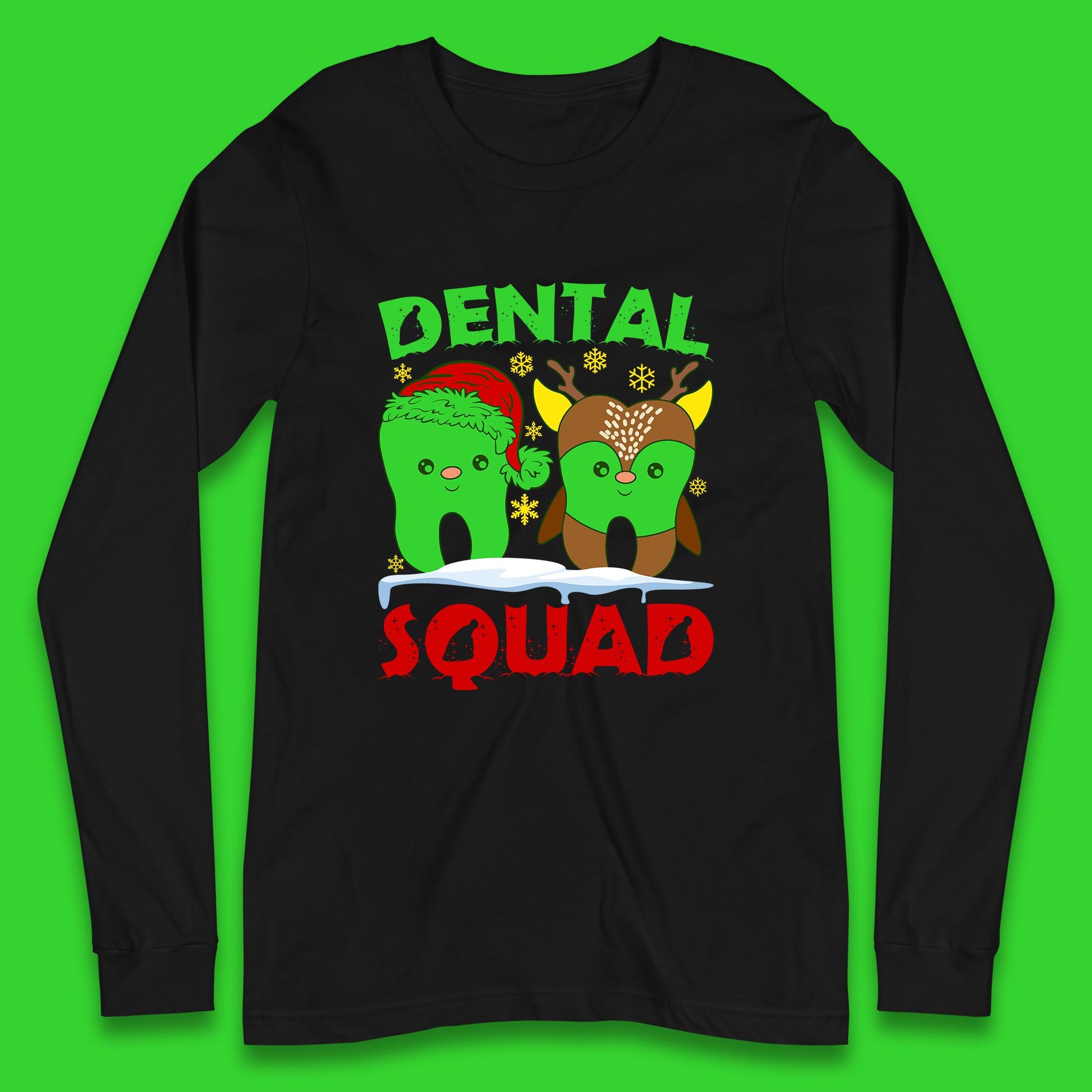 christmas dental squad long sleeve t shirt