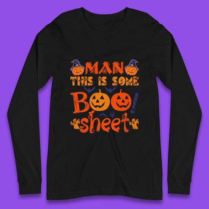 Man This Is Some Boo Sheet Funny Ghost Halloween Costume Long Sleeve T Shirt