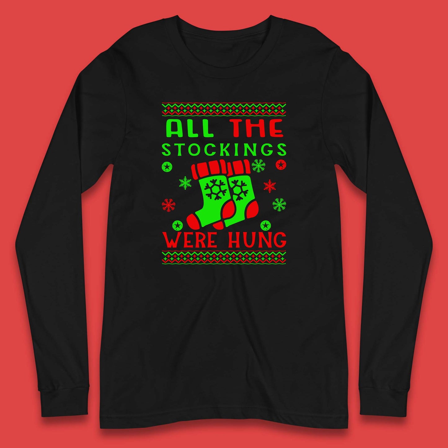 christmas socks all the stocking were hung t shirt