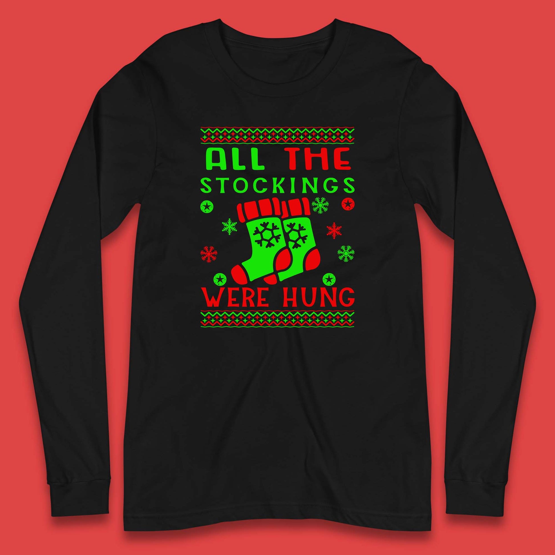 christmas socks all the stocking were hung t shirt