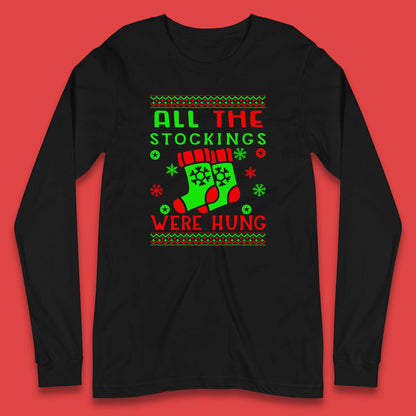 christmas socks all the stocking were hung t shirt