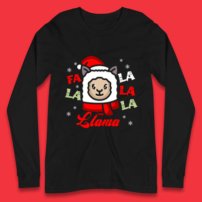 llama christmas long sleeve t shirt