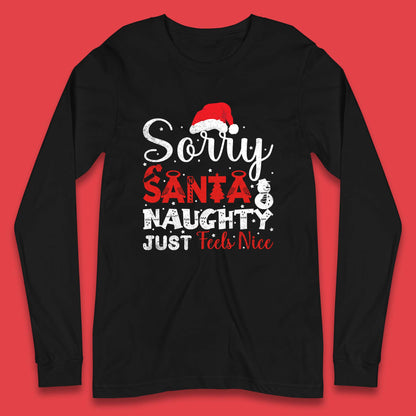 santa naughty christmas long sleeve t shirt
