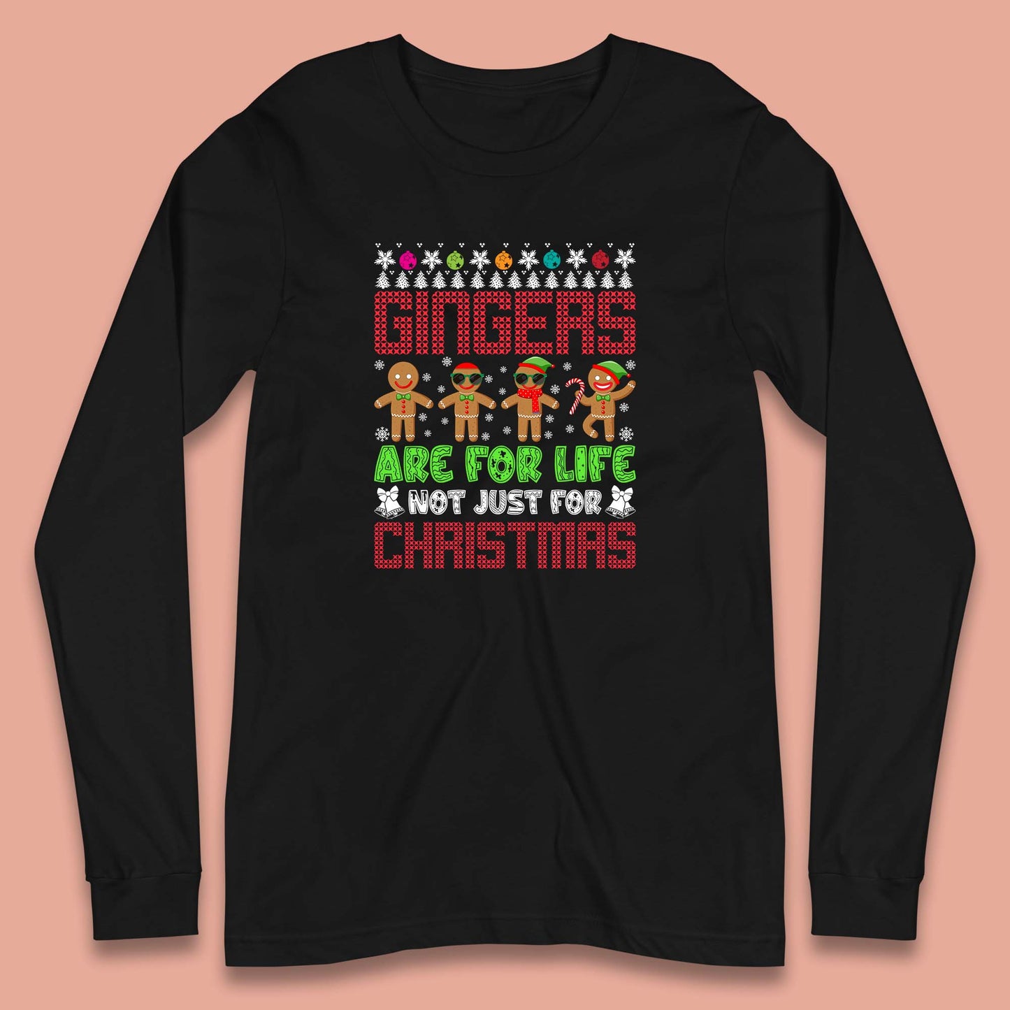 christmas gingerbread long sleeve t shirt