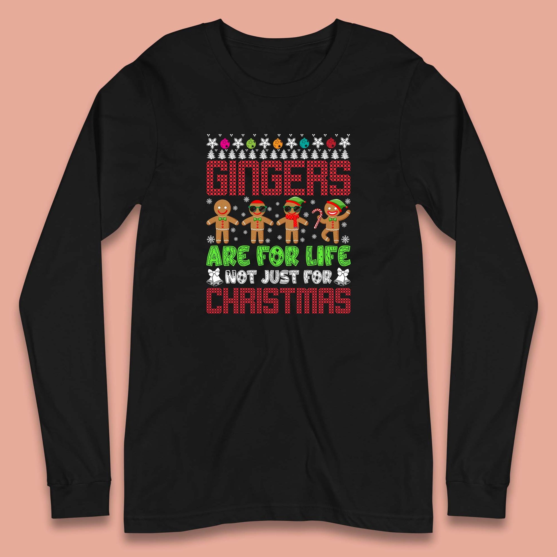 christmas gingerbread long sleeve t shirt