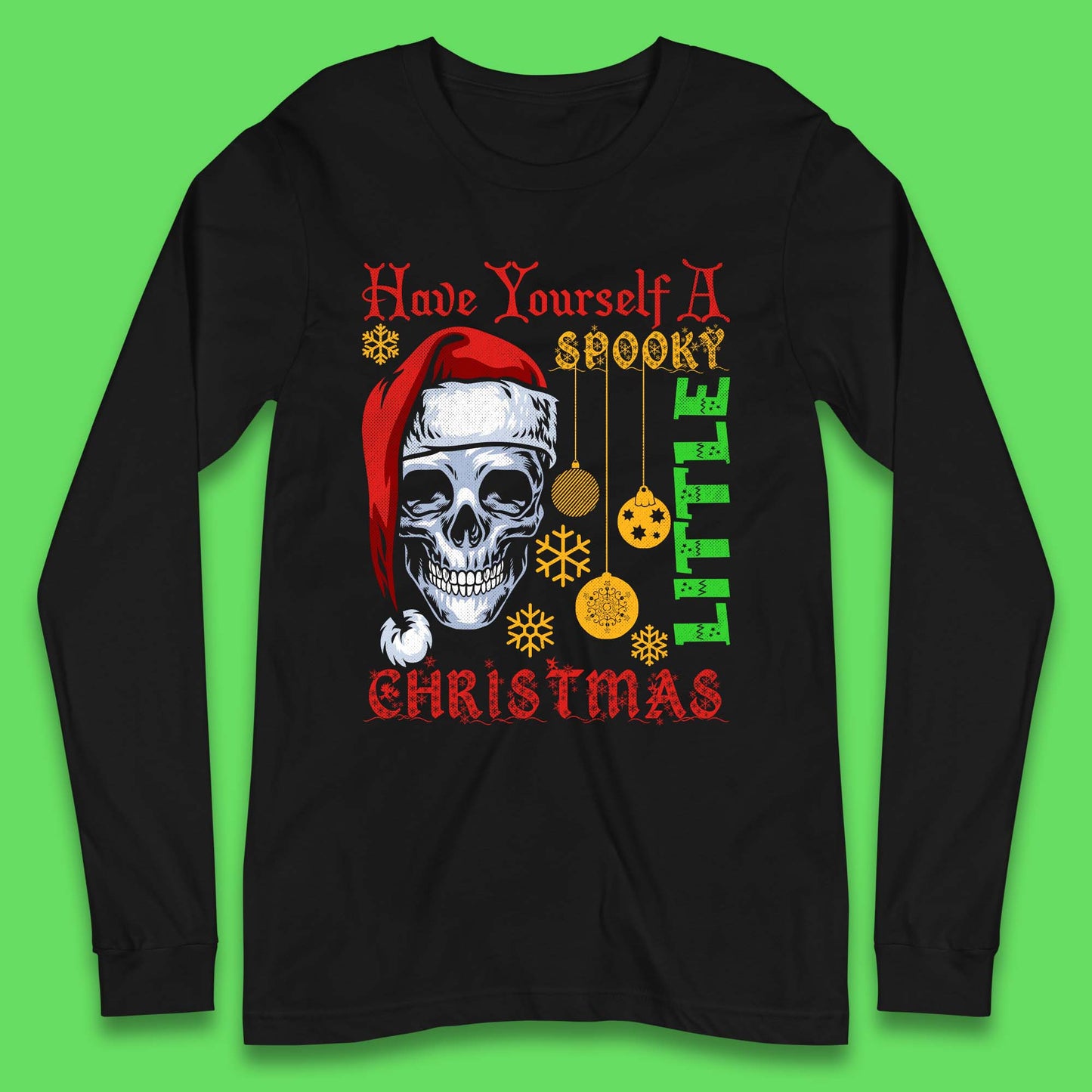 christmas skull long sleeve t shirt