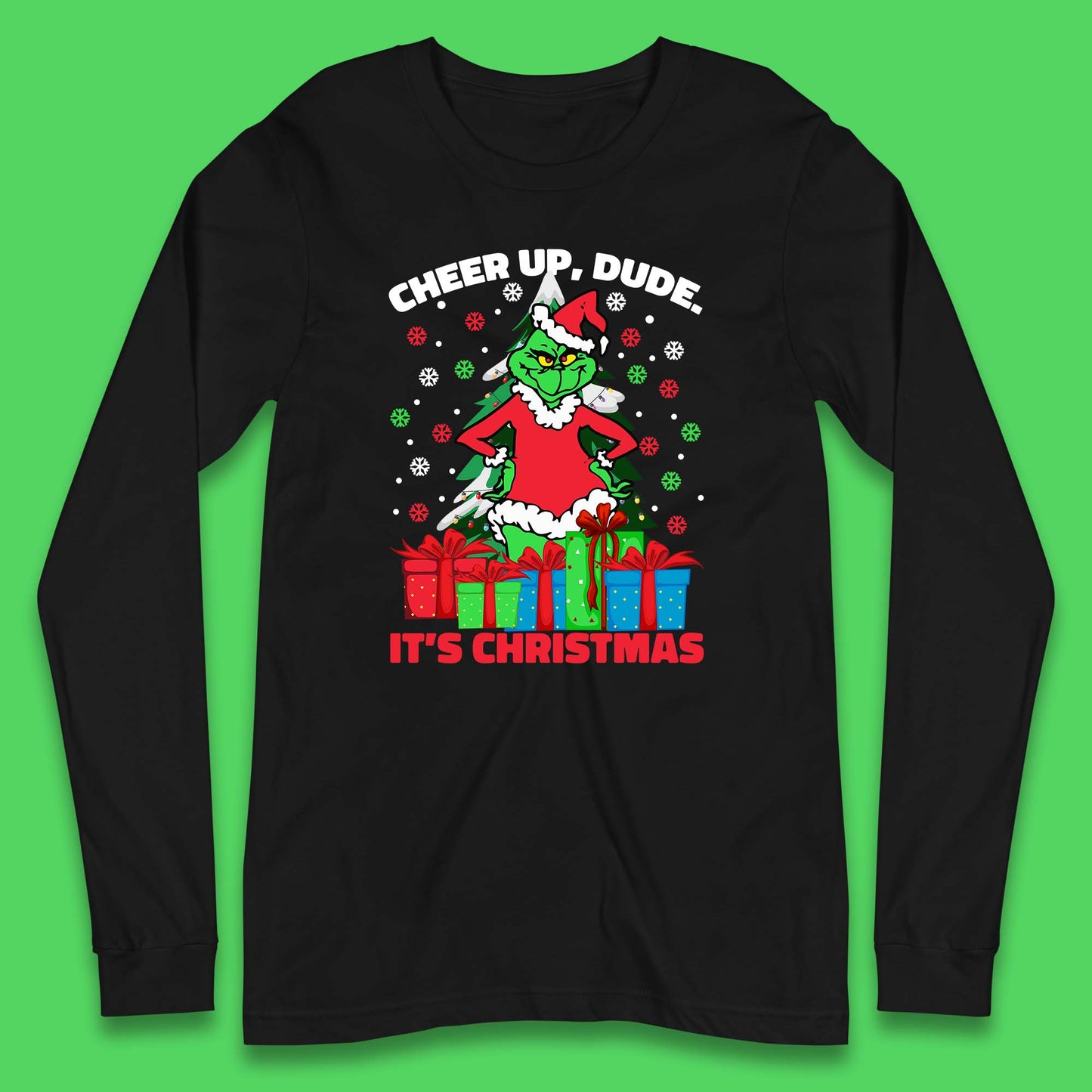 cheer up dude it's christmas long sleeve t shirt