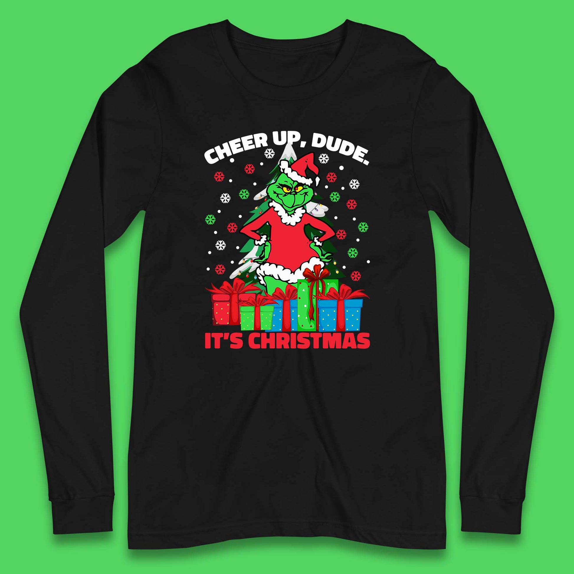 cheer up dude it's christmas long sleeve t shirt